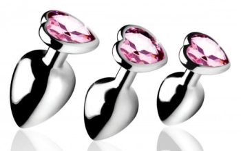 booty sparks set of 3 plugs - pink